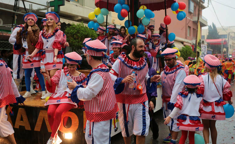 A carnival float during the Rethymno carnival