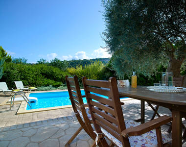 Vederi Estate Villa Kalypso pool view from the terrace